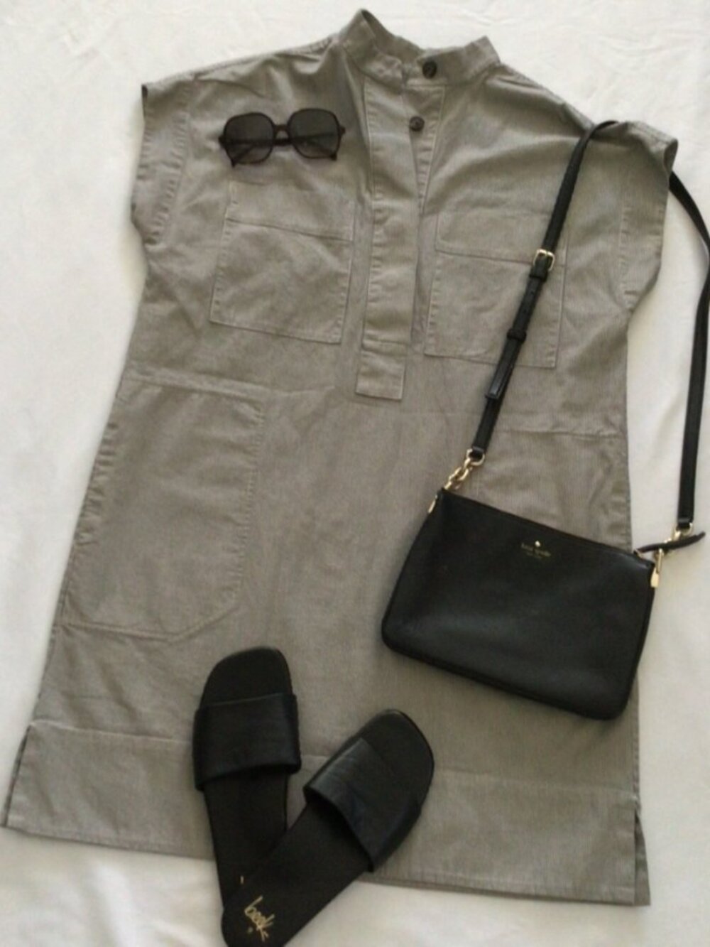 Everlane Striped Shift Dress Sz XS Black & White